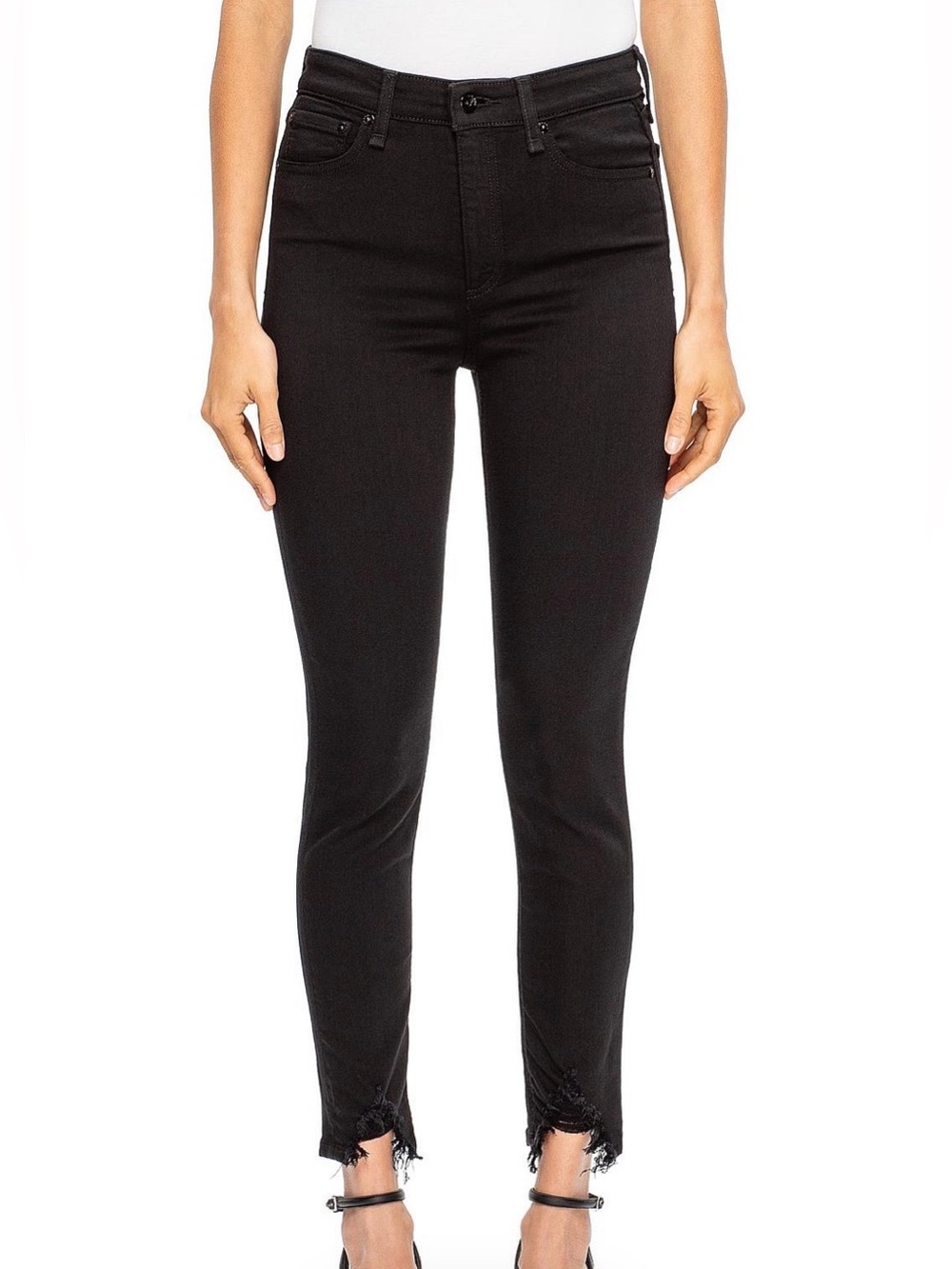 Rag & Bone Women’s Nina High-Rise Ankle Skinny Jeans Black Size 30